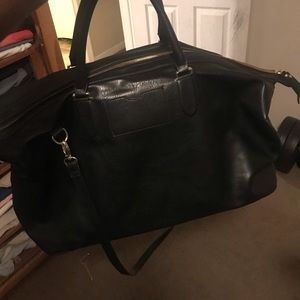 london fog leather duffle bag